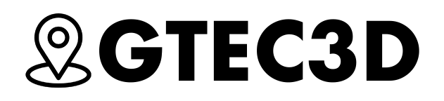 GTEC3D logo featuring stylized modern lettering with a 3D-themed design
